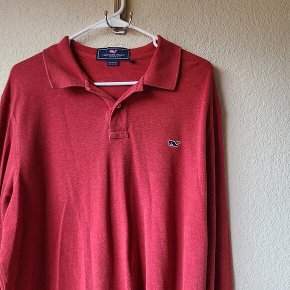 Vineyard Vines Long Sleeve Polo Style Shirt Men's Size L - Picture 3 of 8